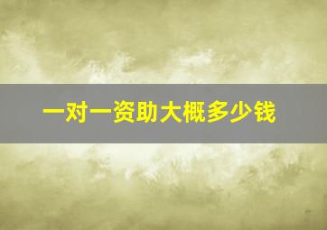 一对一资助大概多少钱