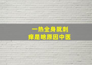 一热全身就刺痒是啥原因中医