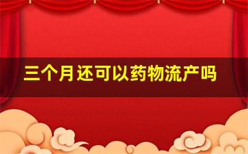 三个月还可以药物流产吗