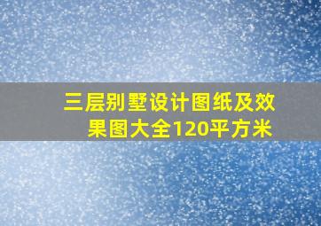 三层别墅设计图纸及效果图大全120平方米