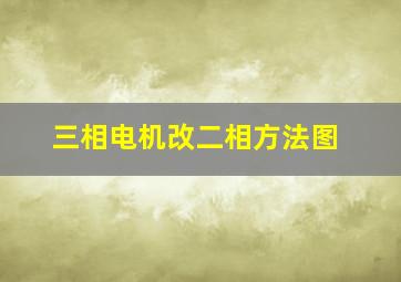 三相电机改二相方法图