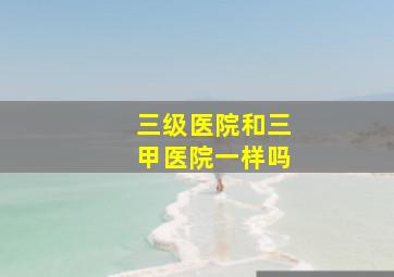 三级医院和三甲医院一样吗