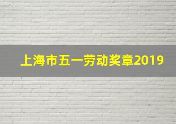 上海市五一劳动奖章2019