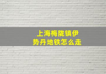 上海梅陇镇伊势丹地铁怎么走