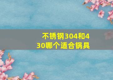 不锈钢304和430哪个适合锅具