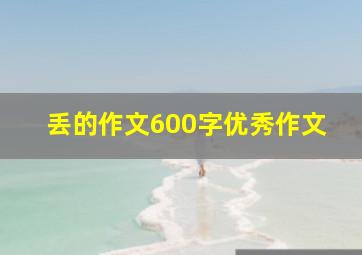 丢的作文600字优秀作文