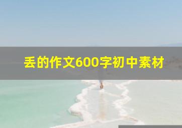 丢的作文600字初中素材