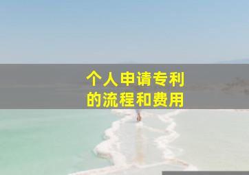 个人申请专利的流程和费用