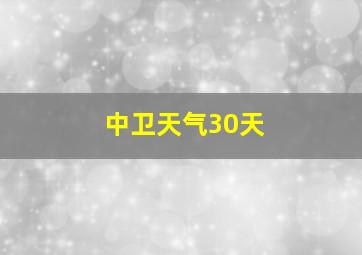 中卫天气30天