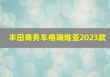 丰田商务车格瑞维亚2023款