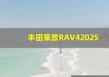 丰田荣放RAV42025