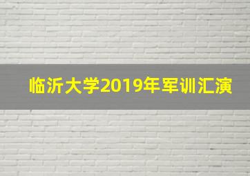 临沂大学2019年军训汇演