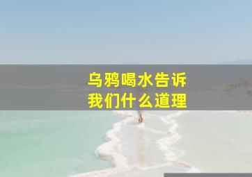 乌鸦喝水告诉我们什么道理