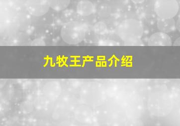 九牧王产品介绍