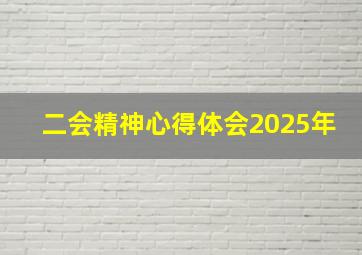 二会精神心得体会2025年