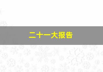 二十一大报告