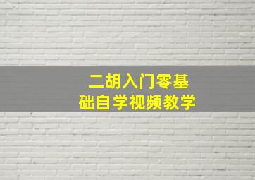 二胡入门零基础自学视频教学