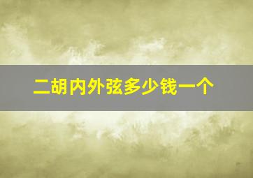 二胡内外弦多少钱一个