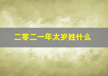 二零二一年太岁姓什么