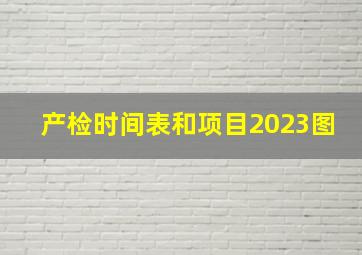 产检时间表和项目2023图