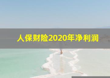 人保财险2020年净利润