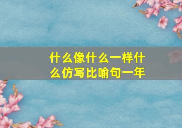 什么像什么一样什么仿写比喻句一年