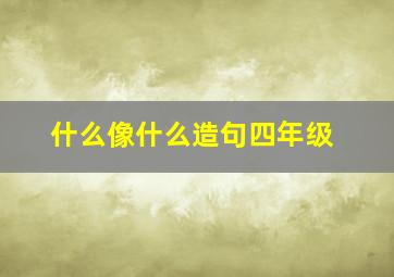 什么像什么造句四年级