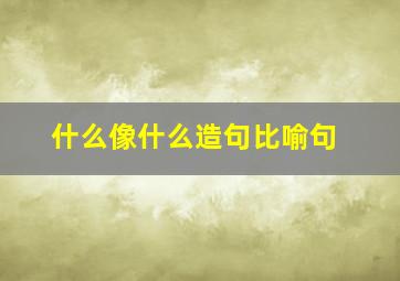 什么像什么造句比喻句