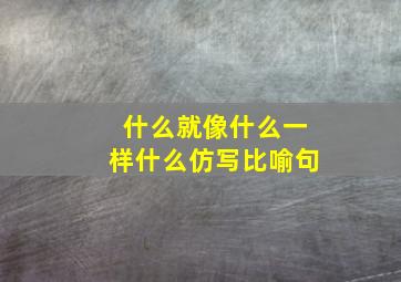 什么就像什么一样什么仿写比喻句