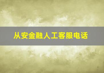 从安金融人工客服电话