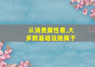 从消费属性看,大多数基础设施属于