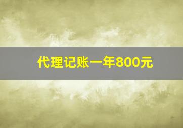 代理记账一年800元