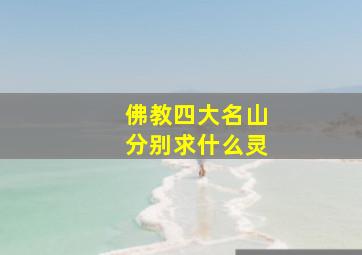 佛教四大名山分别求什么灵