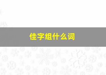 佳字组什么词