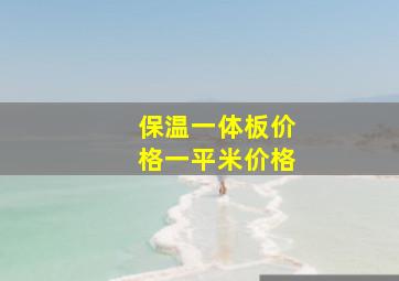 保温一体板价格一平米价格