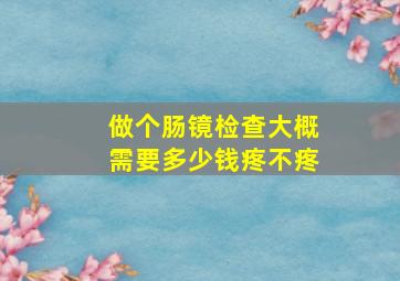 做个肠镜检查大概需要多少钱疼不疼