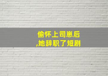 偷怀上司崽后,她辞职了短剧