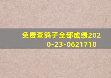 免费查鸽子全部成绩2020-23-0621710