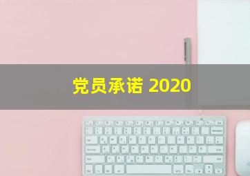 党员承诺 2020