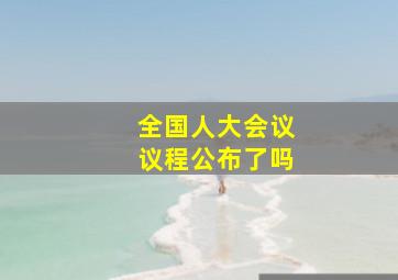 全国人大会议议程公布了吗