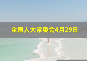 全国人大常委会4月29日