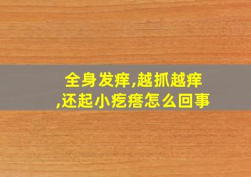 全身发痒,越抓越痒,还起小疙瘩怎么回事