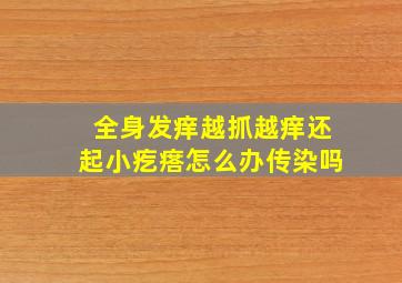 全身发痒越抓越痒还起小疙瘩怎么办传染吗