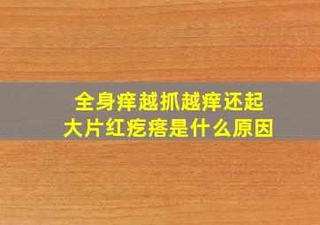 全身痒越抓越痒还起大片红疙瘩是什么原因