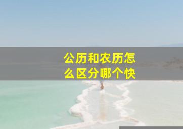 公历和农历怎么区分哪个快