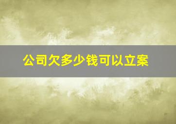 公司欠多少钱可以立案