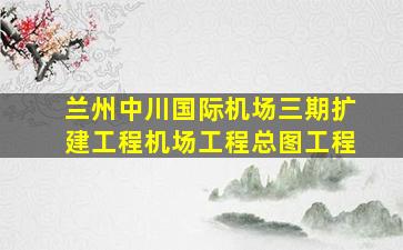 兰州中川国际机场三期扩建工程机场工程总图工程