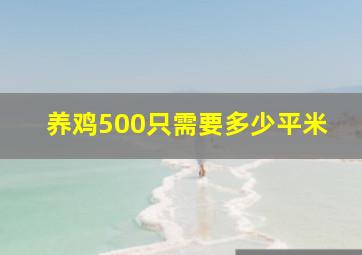 养鸡500只需要多少平米