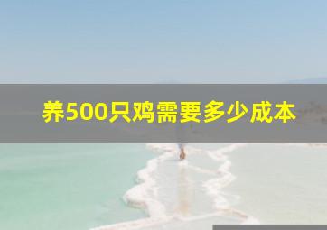 养500只鸡需要多少成本