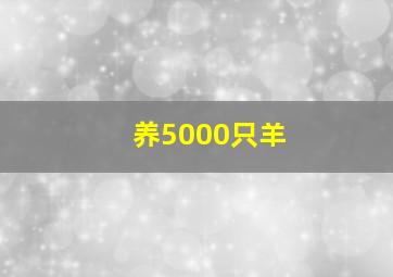 养5000只羊